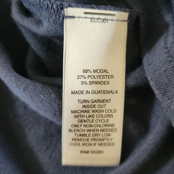 Express Women's Blue Crewneck Graphic Live in the Moment Long Sleeve Top - Picture 9 of 10